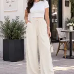 Pantalon Froissé - Blanc Cassé