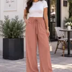 Pantalon Froissé - Rose
