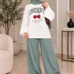 Set Cherry Cerises - Vert d'eau